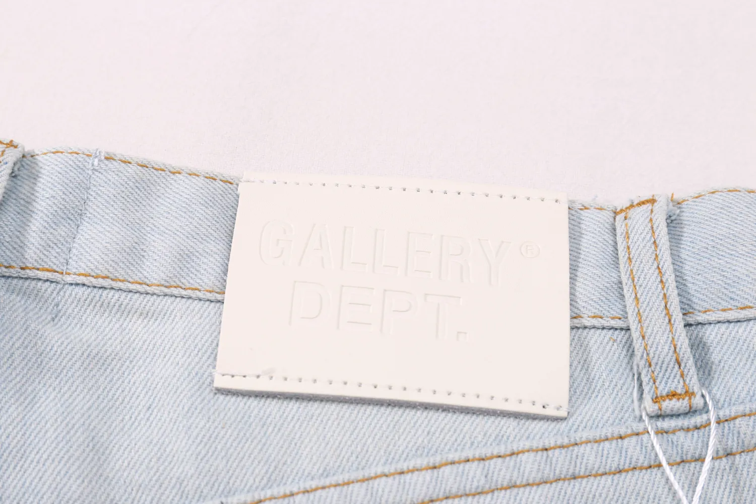 656#Gallery Dept New style ripped, knife-cut, washed, blue bootcut jeans, blue spliced ​​denim trousers, fashionable trousers, casual and versatile trousers, blue S~XL P250